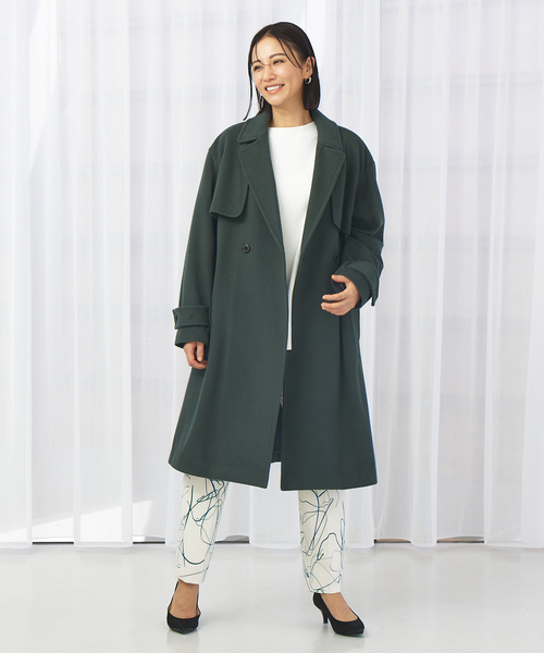 qualite（カリテ）の「ウールトレンチコート（トレンチコート・レディース・ベージュ/カーキ・38/36）」の11枚目の写真