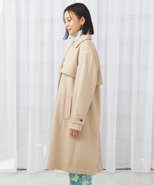 qualite（カリテ）の「ウールトレンチコート（トレンチコート・レディース・ベージュ/カーキ・38/36）」の10枚目の写真