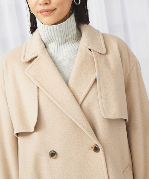 qualite（カリテ）の「ウールトレンチコート（トレンチコート・レディース・ベージュ/カーキ・38/36）」の7枚目の写真