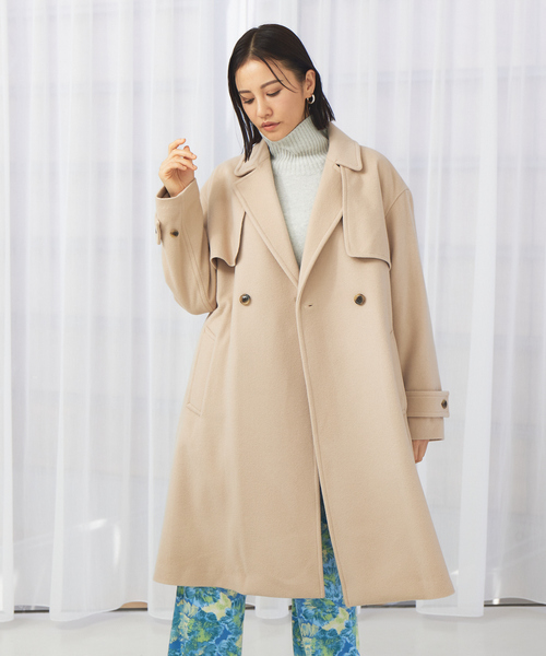 qualite（カリテ）の「ウールトレンチコート（トレンチコート・レディース・ベージュ/カーキ・38/36）」の20枚目の写真