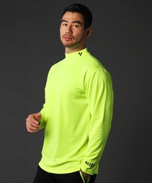 日本製エコユース×セオ・アルファ ハニカムハイネック長袖カットソー ゴルフ メンズ