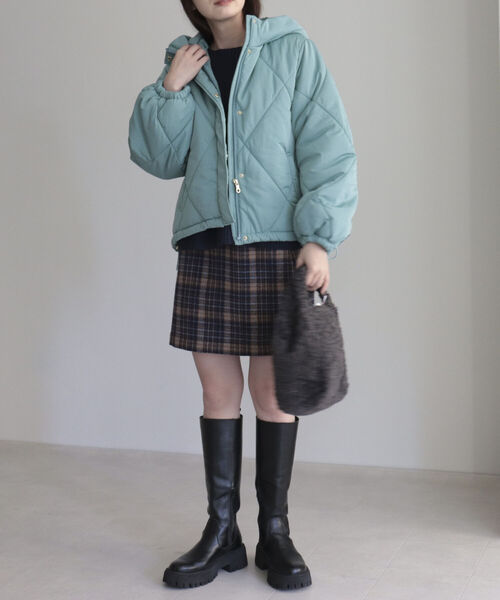 fredy emue（フレディエミュ）の「ファーボックストートバッグ（トートバッグ・レディース・チャコールグレー・FREE）」の4枚目の写真