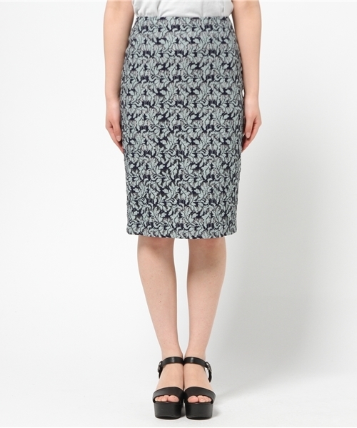 FIGARO Paris（フィガロパリ）の「◆ボーダーフラワーレース スカート（スカート・レディース・チャコールグレー/ネイビー・38/36）」の6枚目の写真