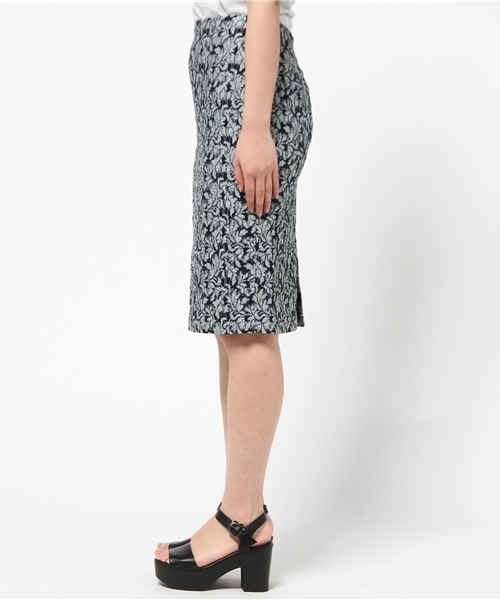 FIGARO Paris（フィガロパリ）の「◆ボーダーフラワーレース スカート（スカート・レディース・チャコールグレー/ネイビー・38/36）」の7枚目の写真