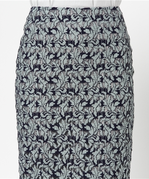 FIGARO Paris（フィガロパリ）の「◆ボーダーフラワーレース スカート（スカート・レディース・チャコールグレー/ネイビー・38/36）」の9枚目の写真
