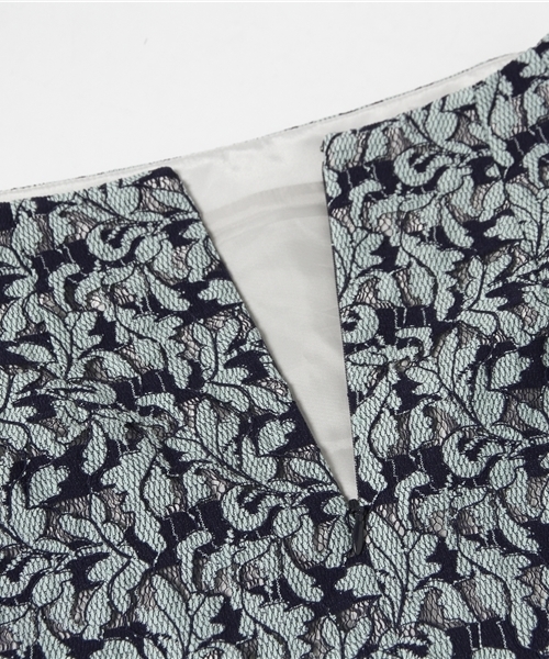 FIGARO Paris（フィガロパリ）の「◆ボーダーフラワーレース スカート（スカート・レディース・チャコールグレー/ネイビー・38/36）」の12枚目の写真