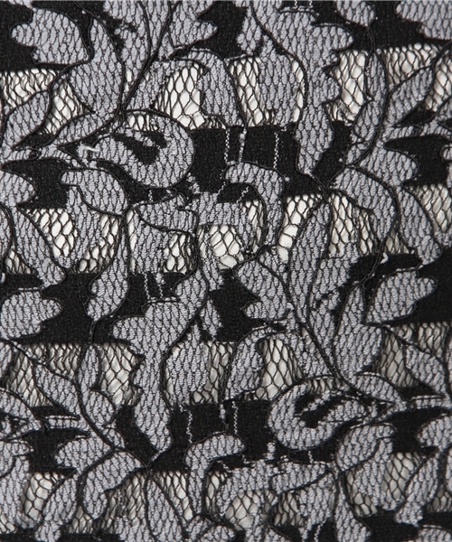 FIGARO Paris（フィガロパリ）の「◆ボーダーフラワーレース スカート（スカート・レディース・チャコールグレー/ネイビー・38/36）」の5枚目の写真