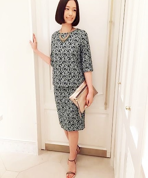 FIGARO Paris（フィガロパリ）の「◆ボーダーフラワーレース スカート（スカート・レディース・チャコールグレー/ネイビー・38/36）」の13枚目の写真