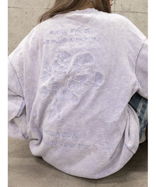 +edit（プラスエディット）の「VINTAGE加工BACK刺繍スウェット（スウェット・レディース・パープル/ブルー/ブラック・FREE）」の21枚目の写真