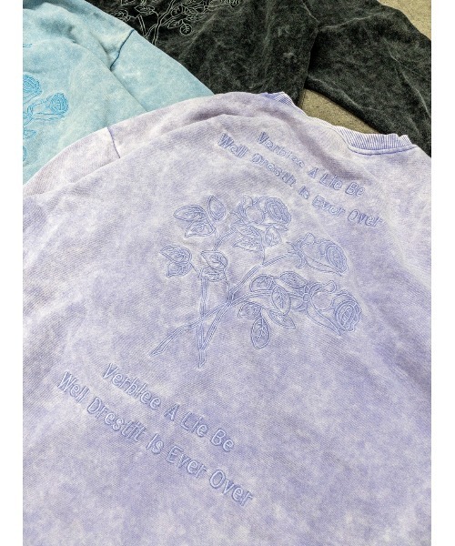 +edit（プラスエディット）の「VINTAGE加工BACK刺繍スウェット（スウェット・レディース・パープル/ブルー/ブラック・FREE）」の15枚目の写真