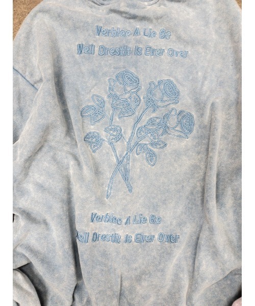 +edit（プラスエディット）の「VINTAGE加工BACK刺繍スウェット（スウェット・レディース・パープル/ブルー/ブラック・FREE）」の22枚目の写真
