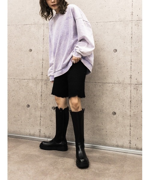 +edit（プラスエディット）の「VINTAGE加工BACK刺繍スウェット（スウェット・レディース・パープル/ブルー/ブラック・FREE）」の10枚目の写真