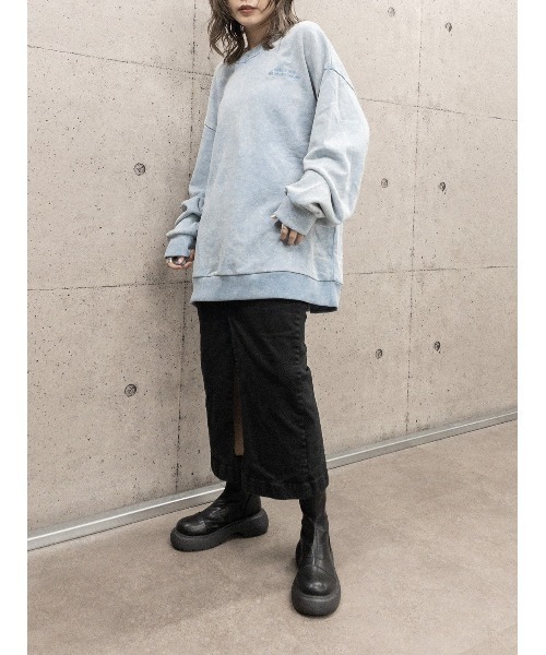 +edit（プラスエディット）の「VINTAGE加工BACK刺繍スウェット（スウェット・レディース・パープル/ブルー/ブラック・FREE）」の9枚目の写真