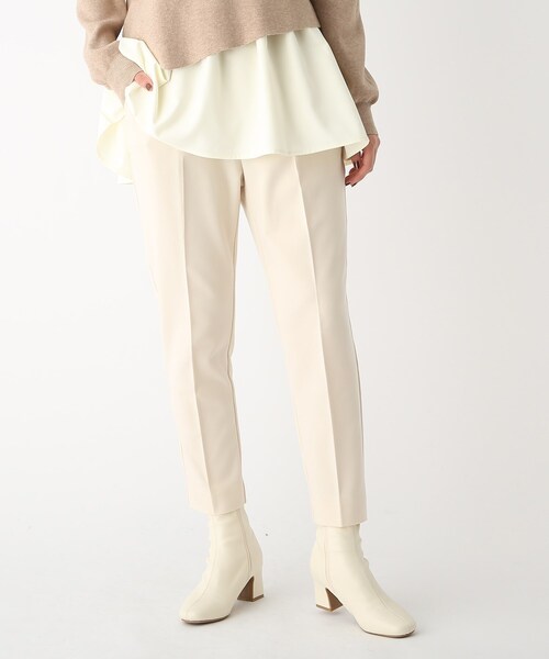 OPAQUE.CLIP(オペークドットクリップ)の「◆【エマール検証済 洗える】【ネオサーモ】ストレッチオックス イージーテーパードパンツ(その他パンツ・レディース・ブラック/レモンイエロー/ナチュラル/アイボリー/ブルー/ライトグリーン/ライトパープル・34/42/36/38/40)」の9枚目の写真