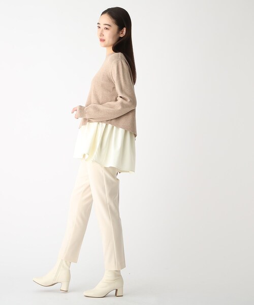 OPAQUE.CLIP(オペークドットクリップ)の「◆【エマール検証済 洗える】【ネオサーモ】ストレッチオックス イージーテーパードパンツ(その他パンツ・レディース・ブラック/レモンイエロー/ナチュラル/アイボリー/ブルー/ライトグリーン/ライトパープル・34/42/36/38/40)」の11枚目の写真