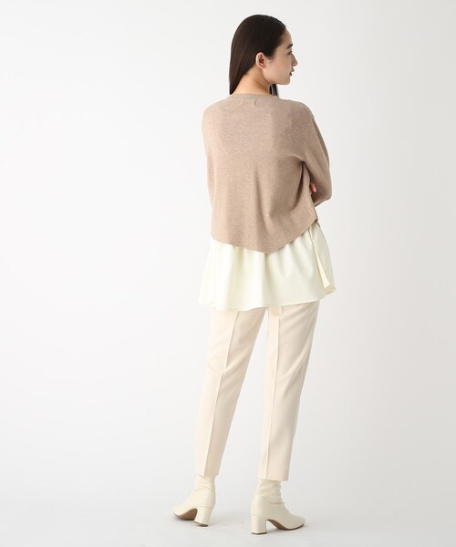 OPAQUE.CLIP(オペークドットクリップ)の「◆【エマール検証済 洗える】【ネオサーモ】ストレッチオックス イージーテーパードパンツ(その他パンツ・レディース・ブラック/レモンイエロー/ナチュラル/アイボリー/ブルー/ライトグリーン/ライトパープル・34/42/36/38/40)」の12枚目の写真