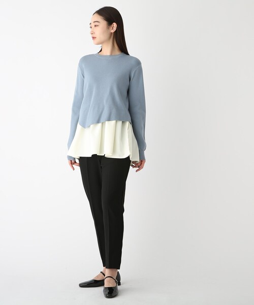 OPAQUE.CLIP(オペークドットクリップ)の「◆【エマール検証済 洗える】【ネオサーモ】ストレッチオックス イージーテーパードパンツ(その他パンツ・レディース・ブラック/レモンイエロー/ナチュラル/アイボリー/ブルー/ライトグリーン/ライトパープル・34/42/36/38/40)」の17枚目の写真