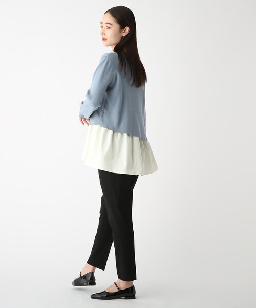 OPAQUE.CLIP(オペークドットクリップ)の「◆【エマール検証済 洗える】【ネオサーモ】ストレッチオックス イージーテーパードパンツ(その他パンツ・レディース・ブラック/レモンイエロー/ナチュラル/アイボリー/ブルー/ライトグリーン/ライトパープル・34/42/36/38/40)」の18枚目の写真