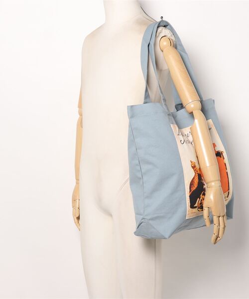 欧州航路（オウシュウコウロ）の「【欧州航路】オーガニックコットン アフィーシュトート（トートバッグ・レディース・グリーン/ピンク/ブルー/ベージュ/ブラウン/ホワイト・FREE）」の10枚目の写真