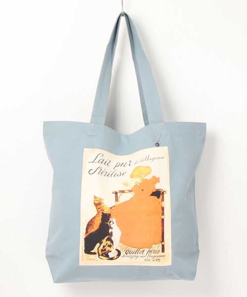 欧州航路（オウシュウコウロ）の「【欧州航路】オーガニックコットン アフィーシュトート（トートバッグ・レディース・グリーン/ピンク/ブルー/ベージュ/ブラウン/ホワイト・FREE）」の14枚目の写真