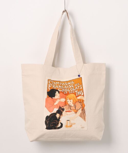 欧州航路（オウシュウコウロ）の「【欧州航路】オーガニックコットン アフィーシュトート（トートバッグ・レディース・グリーン/ピンク/ブルー/ベージュ/ブラウン/ホワイト・FREE）」の20枚目の写真