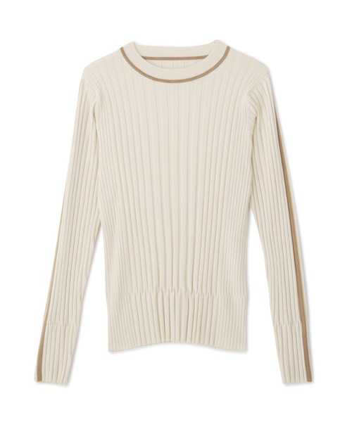 N.(N. Natural Beauty Basic)(エヌエヌナチュラルビューティーベーシック)の「◆ラインマルチリブニット(ニット/セーター・レディース・オフホワイト/グレー/グリーン・MEDIUM)」の16枚目の写真