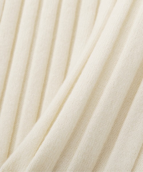 N.(N. Natural Beauty Basic)(エヌエヌナチュラルビューティーベーシック)の「◆ラインマルチリブニット(ニット/セーター・レディース・オフホワイト/グレー/グリーン・MEDIUM)」の8枚目の写真