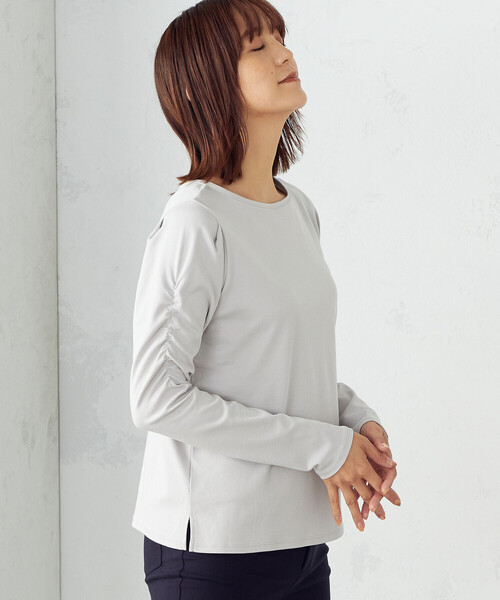 COMME CA ISM カーディガン風シャツ 100A 凄く グレー 