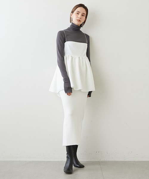 Whim Gazette（ウィムガゼット）の「ジャガードキャミブラウス（シャツ/ブラウス・レディース・ブラック/オフホワイト/グレー・FREE）」の20枚目の写真