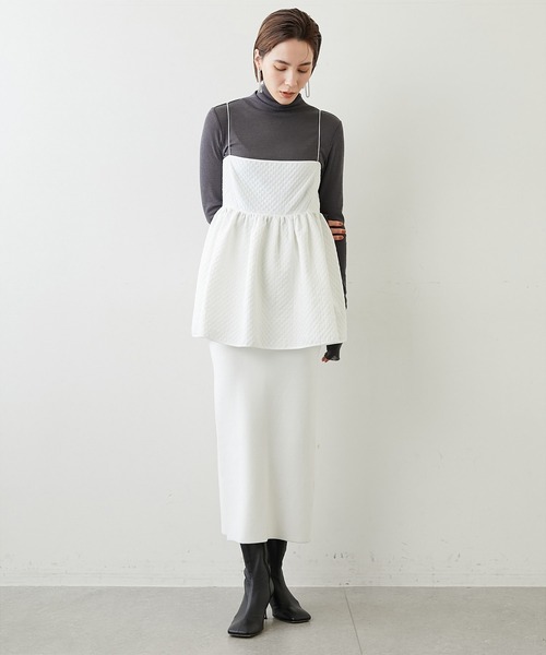 Whim Gazette（ウィムガゼット）の「ジャガードキャミブラウス（シャツ/ブラウス・レディース・ブラック/オフホワイト/グレー・FREE）」の22枚目の写真
