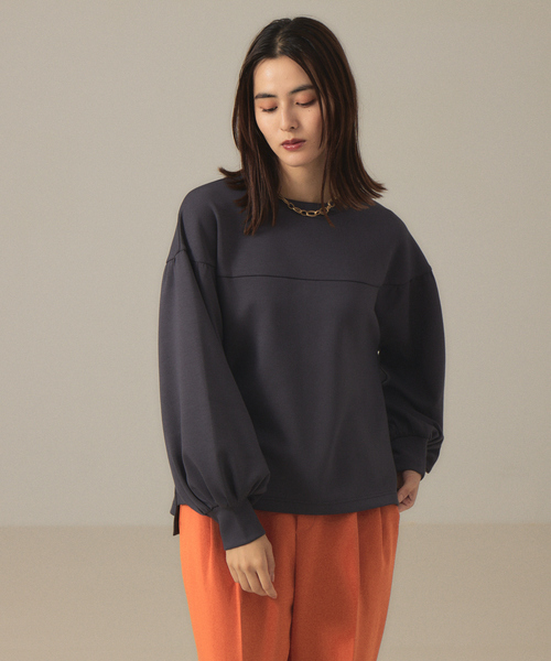 abahouse mavie（アバハウスマヴィ）の「ダンボールニットプルオーバー（Tシャツ/カットソー・レディース・チャコールグレー/ダークオレンジ/ホワイト・フリー）」の3枚目の写真