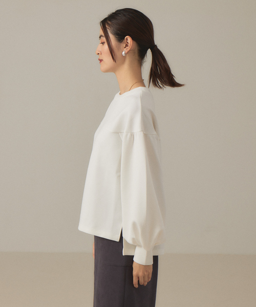 abahouse mavie（アバハウスマヴィ）の「ダンボールニットプルオーバー（Tシャツ/カットソー・レディース・チャコールグレー/ダークオレンジ/ホワイト・フリー）」の13枚目の写真