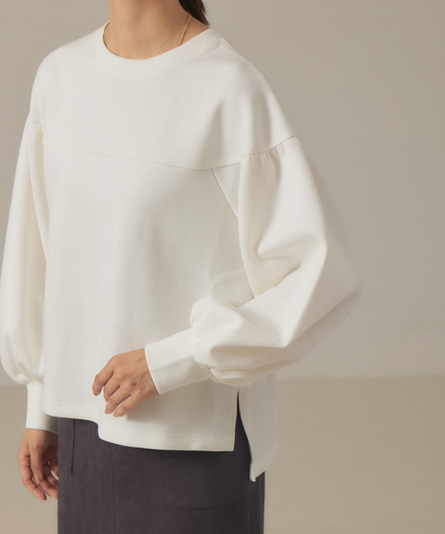 abahouse mavie（アバハウスマヴィ）の「ダンボールニットプルオーバー（Tシャツ/カットソー・レディース・チャコールグレー/ダークオレンジ/ホワイト・フリー）」の16枚目の写真