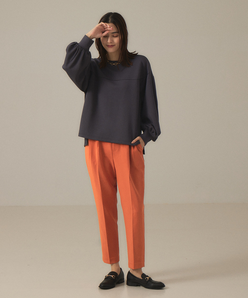 abahouse mavie（アバハウスマヴィ）の「ダンボールニットプルオーバー（Tシャツ/カットソー・レディース・チャコールグレー/ダークオレンジ/ホワイト・フリー）」の7枚目の写真
