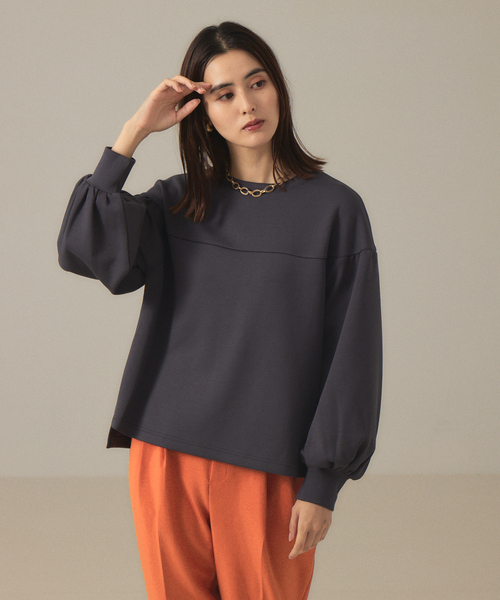 abahouse mavie（アバハウスマヴィ）の「ダンボールニットプルオーバー（Tシャツ/カットソー・レディース・チャコールグレー/ダークオレンジ/ホワイト・フリー）」の9枚目の写真