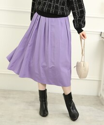 couture brooch | 【冬から春へ、シーズンレスに使える】マットタフタタックスカート(スカート)