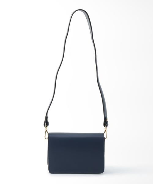 AULENTTI（オウレンティ）の「【AULENTTI/オウレンティ】レザーアコーディオンBAG：バッグ（ショルダーバッグ・レディース・ブラック/ネイビー・FREE）」の4枚目の写真