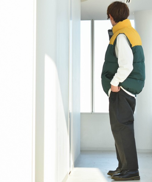 Anytime Songs（エニータイムソングス）の「中綿配色ベスト（ベスト・メンズ・グリーン/ブラック/ネイビー・LARGE/X-LARGE/MEDIUM）」の12枚目の写真