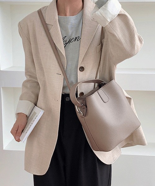 Chaco closet（チャコ クローゼット）の「2WAYワンハンドル ショルダーバッグ（ショルダーバッグ・レディース・ベージュ/キャメル/グレイッシュベージュ/アイボリー/ブラック・FREE）」の10枚目の写真