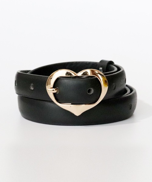 セール】【4タイプ展開】ユニークバックル×レザー細ベルト（ベルト