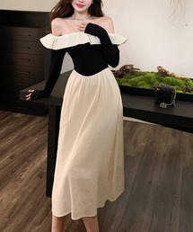 Jasmine Grandiflorum | 【Jasmine】オフショルフリルワンピース(ワンピース)