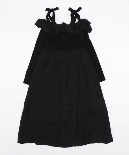 Jasmine Grandiflorum（ジャスミングランディフローラム）の「【Jasmine】オフショルフリルワンピース（ワンピース・レディース・ブラック/ホワイト・SMALL/MEDIUM/LARGE）」の5枚目の写真