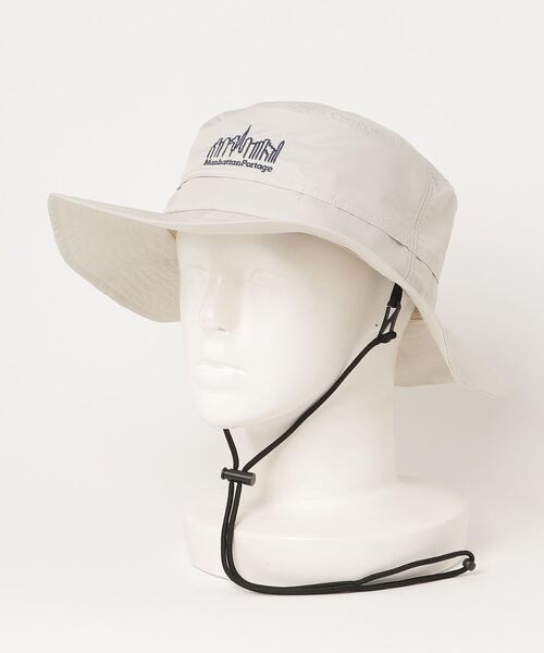 Manhattan Portage（マンハッタンポーテージ）の「Manhattan Portage/マンハッタンポーテージ ハット 撥水＆冷感サンシェイドハット 紫外線対策 撥水 アウトドア MP206（ハット・メンズ・ホワイト×ブルー/ブラック×ブラック/グリーン系その他/ホワイト×ホワイト/ベージュ・FREE）」の8枚目の写真