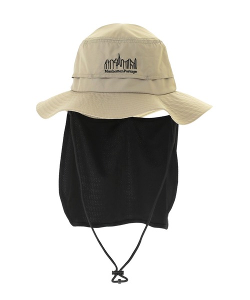 Manhattan Portage（マンハッタンポーテージ）の「Manhattan Portage/マンハッタンポーテージ ハット 撥水＆冷感サンシェイドハット 紫外線対策 撥水 アウトドア MP206（ハット・メンズ・ホワイト×ブルー/ブラック×ブラック/グリーン系その他/ホワイト×ホワイト/ベージュ・FREE）」の4枚目の写真