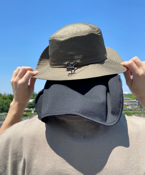 Manhattan Portage（マンハッタンポーテージ）の「Manhattan Portage/マンハッタンポーテージ ハット 撥水＆冷感サンシェイドハット 紫外線対策 撥水 アウトドア MP206（ハット・メンズ・ホワイト×ブルー/ブラック×ブラック/グリーン系その他/ホワイト×ホワイト/ベージュ・FREE）」の21枚目の写真