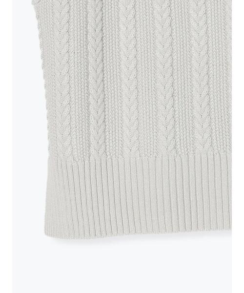 Te chichi TERRASSE（テチチテラス）の「ケーブルVネックベスト（ベスト・レディース・オフホワイト/グレー/ブラック・ﾌﾘ-）」の13枚目の写真