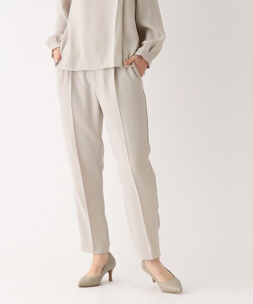 OPAQUE.CLIP（オペークドットクリップ）の「◆ガルーダダブルクロス テーパードパンツ（その他パンツ・レディース・ライトグレー/ブラック・36/38/40/42）」の16枚目の写真