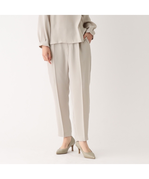 OPAQUE.CLIP（オペークドットクリップ）の「◆ガルーダダブルクロス テーパードパンツ（その他パンツ・レディース・ライトグレー/ブラック・36/38/40/42）」の7枚目の写真