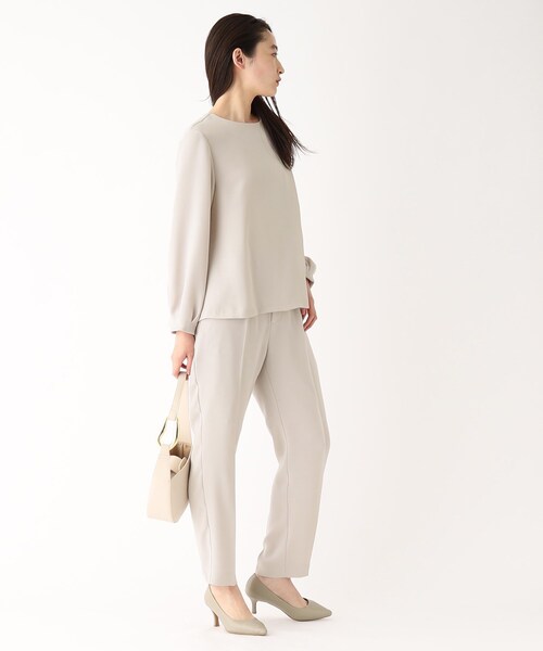 OPAQUE.CLIP（オペークドットクリップ）の「◆ガルーダダブルクロス テーパードパンツ（その他パンツ・レディース・ライトグレー/ブラック・36/38/40/42）」の14枚目の写真