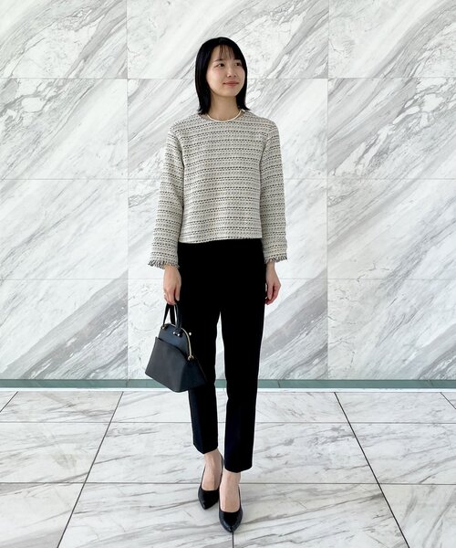 OPAQUE.CLIP（オペークドットクリップ）の「◆ガルーダダブルクロス テーパードパンツ（その他パンツ・レディース・ライトグレー/ブラック・36/38/40/42）」の17枚目の写真